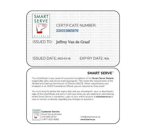 replace smart serve card|My Certificate – Smart Serve .